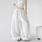 Linen Blend Extra Wide Leg Pants - CT66120