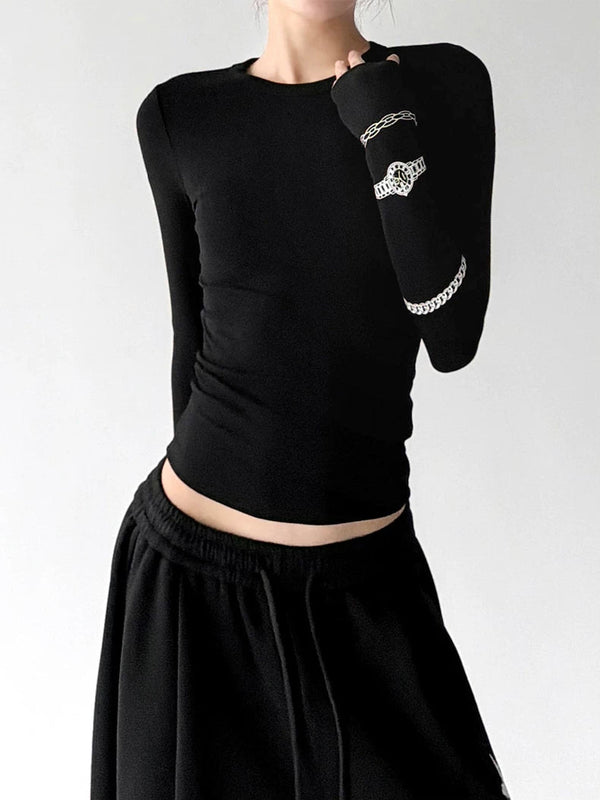 Emblem-Detail Long-Sleeve T-Shirt - COPPING THREADS - CT ORIGINALS