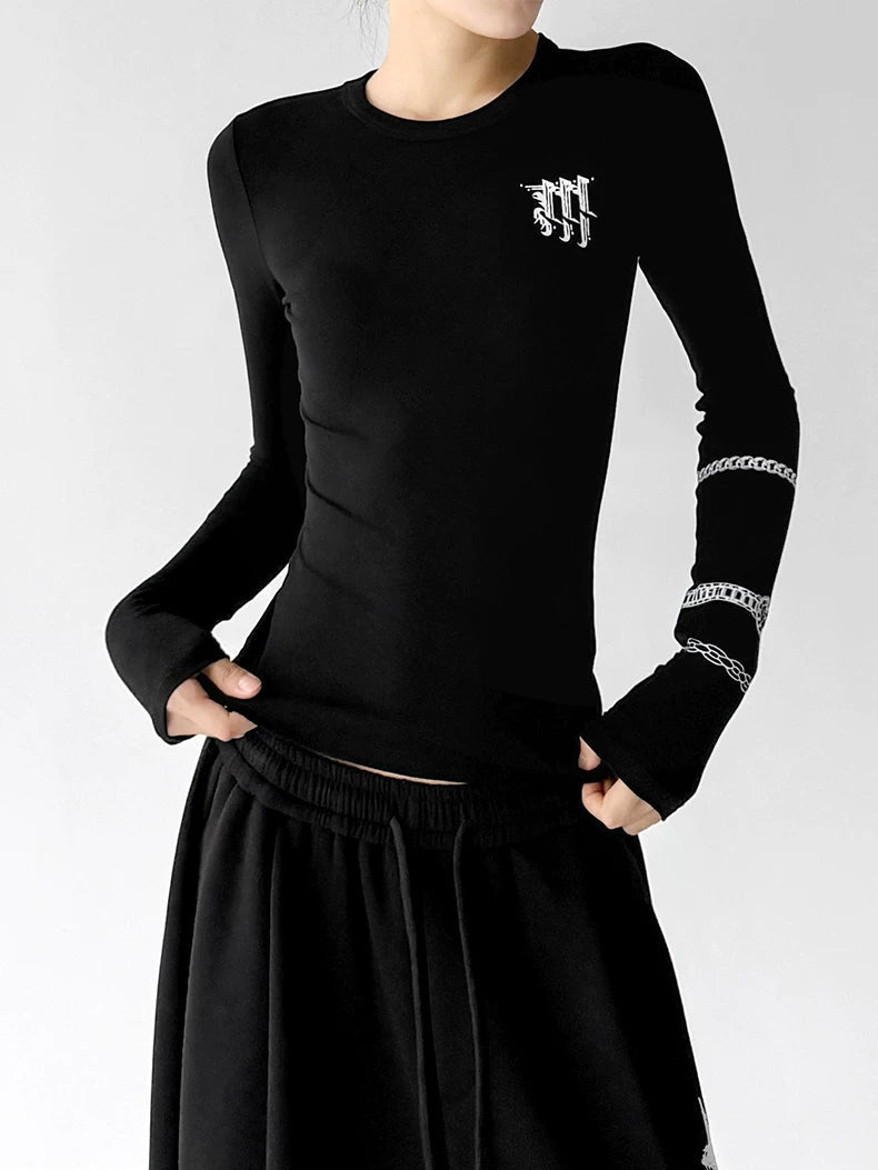 Emblem-Detail Long-Sleeve T-Shirt - COPPING THREADS - CT ORIGINALS