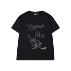 Embroidered Beaded Lettering Graphic Tee - COPPING THREADS - RAPPEYE