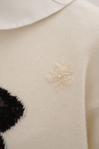 Embroidered Bunny Wool Sweater - COPPING THREADS - MOROMORO