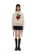 Embroidered Bunny Wool Sweater - COPPING THREADS - MOROMORO