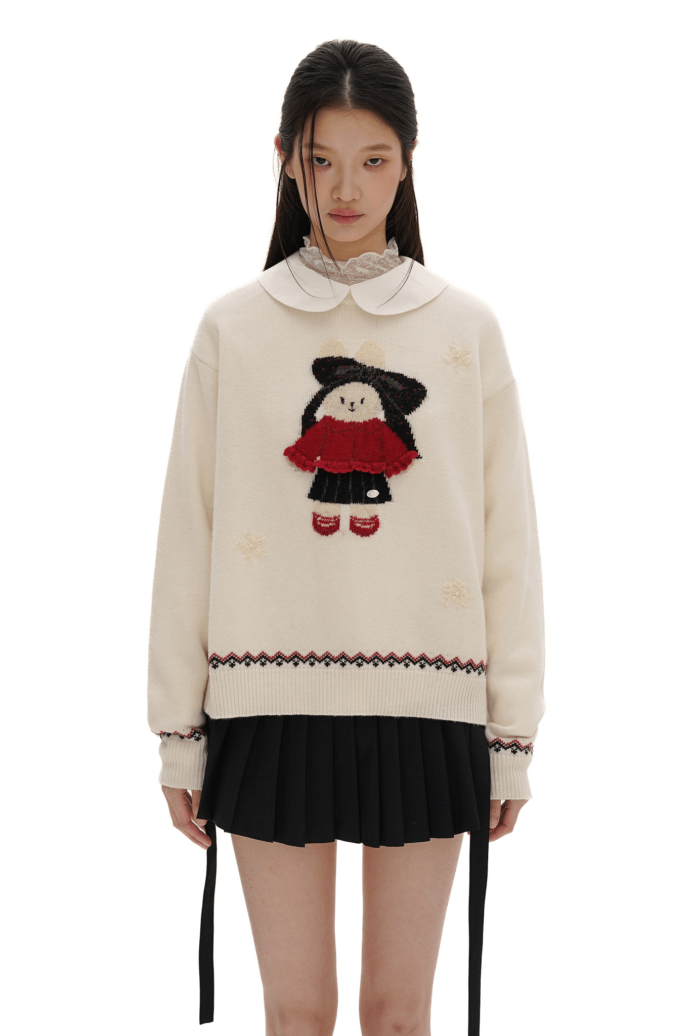 Embroidered Bunny Wool Sweater - COPPING THREADS - MOROMORO Hauptbild