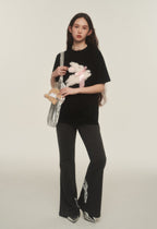 Embroidered Fuzzy Bunny Print Tee - COPPING THREADS - AYF