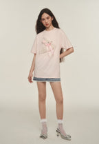 Embroidered Fuzzy Bunny Print Tee - COPPING THREADS - AYF