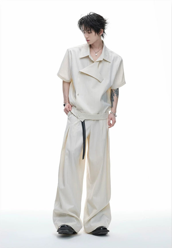 Embroidered Jacquard Wide-Leg Pants - COPPING THREADS - Argue Culture