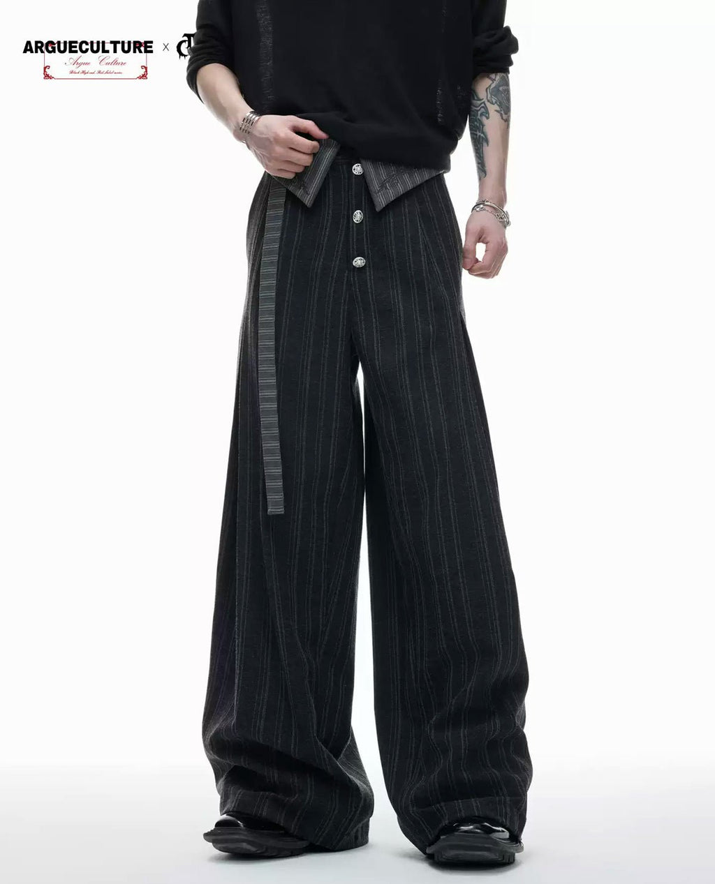 Embroidered Jacquard Wide-Leg Pants - COPPING THREADS - Argue Culture