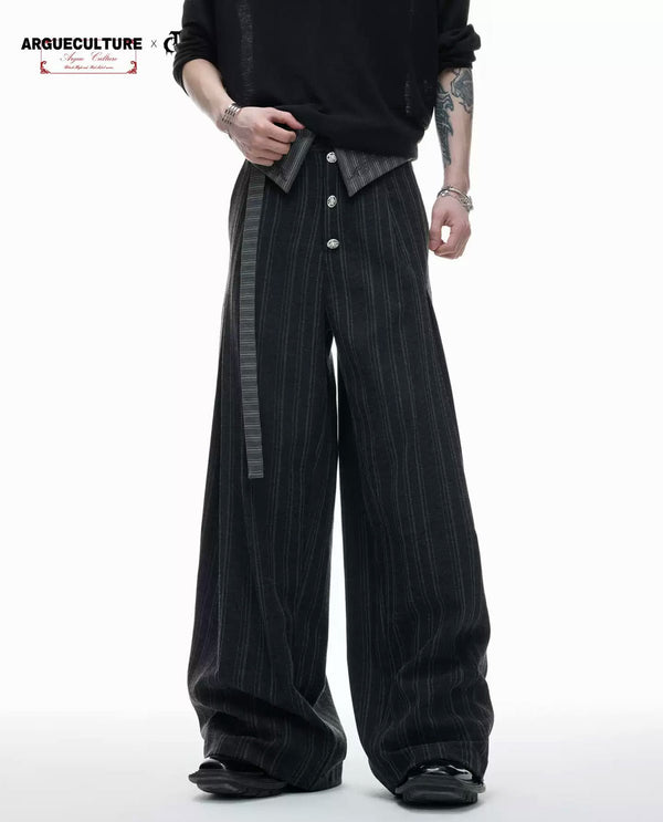 Embroidered Jacquard Wide-Leg Pants - COPPING THREADS - Argue Culture