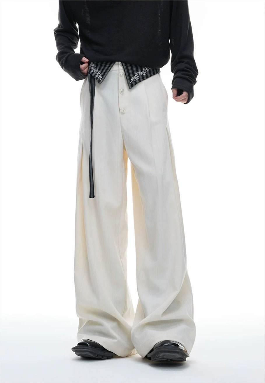 Embroidered Jacquard Wide-Leg Pants - COPPING THREADS - Argue Culture