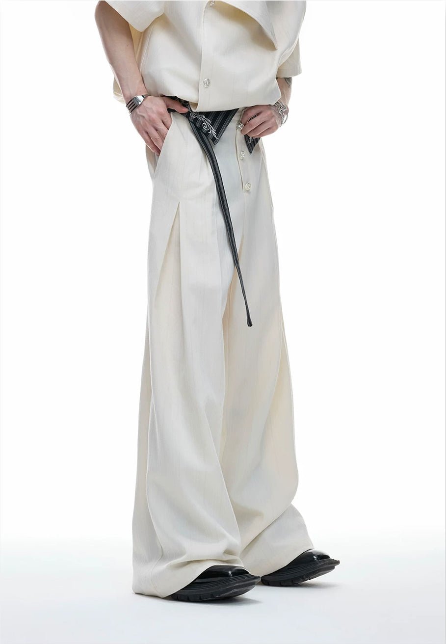 Embroidered Jacquard Wide-Leg Pants - COPPING THREADS - Argue Culture