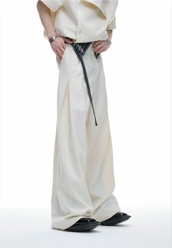 Embroidered Jacquard Wide-Leg Pants - COPPING THREADS - Argue Culture
