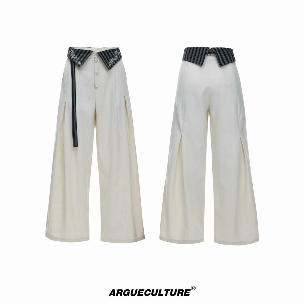 Embroidered Jacquard Wide-Leg Pants - COPPING THREADS - Argue Culture
