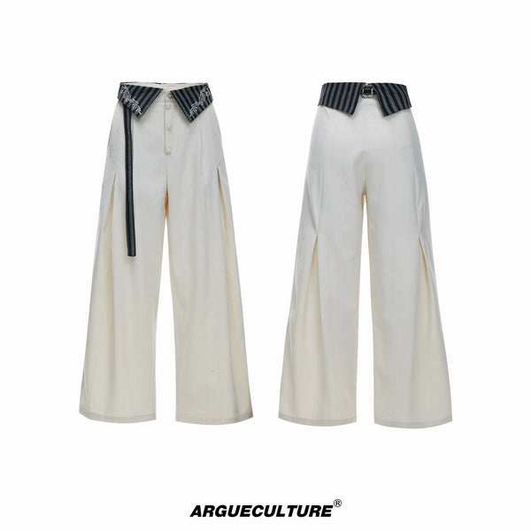 Embroidered Jacquard Wide-Leg Pants - COPPING THREADS - Argue Culture