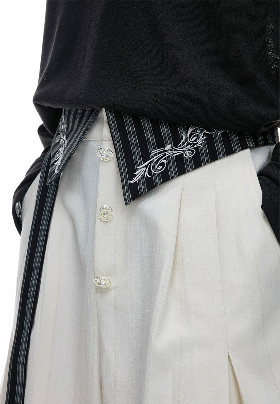 Embroidered Jacquard Wide-Leg Pants - COPPING THREADS - Argue Culture