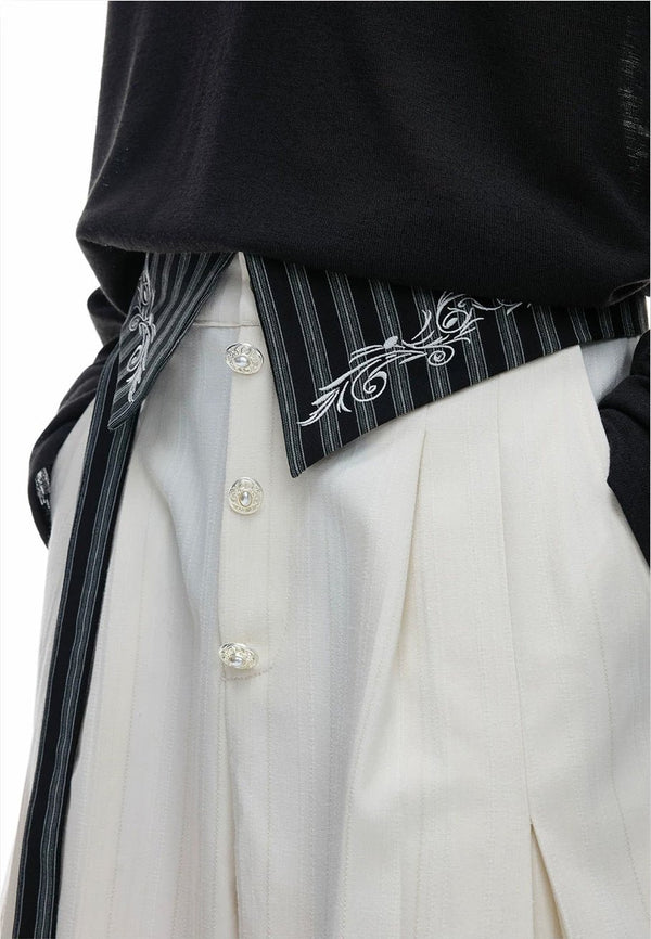 Embroidered Jacquard Wide-Leg Pants - COPPING THREADS - Argue Culture