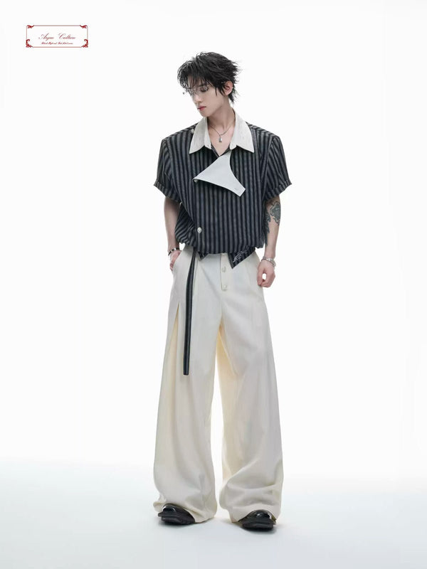 Embroidered Jacquard Wide-Leg Pants - COPPING THREADS - Argue Culture