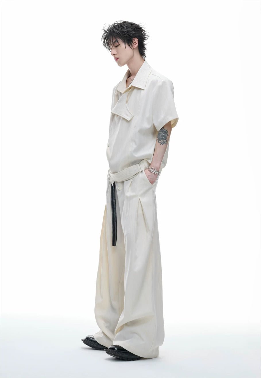 Embroidered Jacquard Wide-Leg Pants - COPPING THREADS - Argue Culture