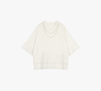 Embroidered Lace Panel Tee & Sheer Maxi Skirt Set - COPPING THREADS - LulusMiracle