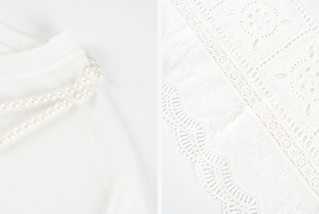 Embroidered Lace Panel Tee & Sheer Maxi Skirt Set - COPPING THREADS - LulusMiracle