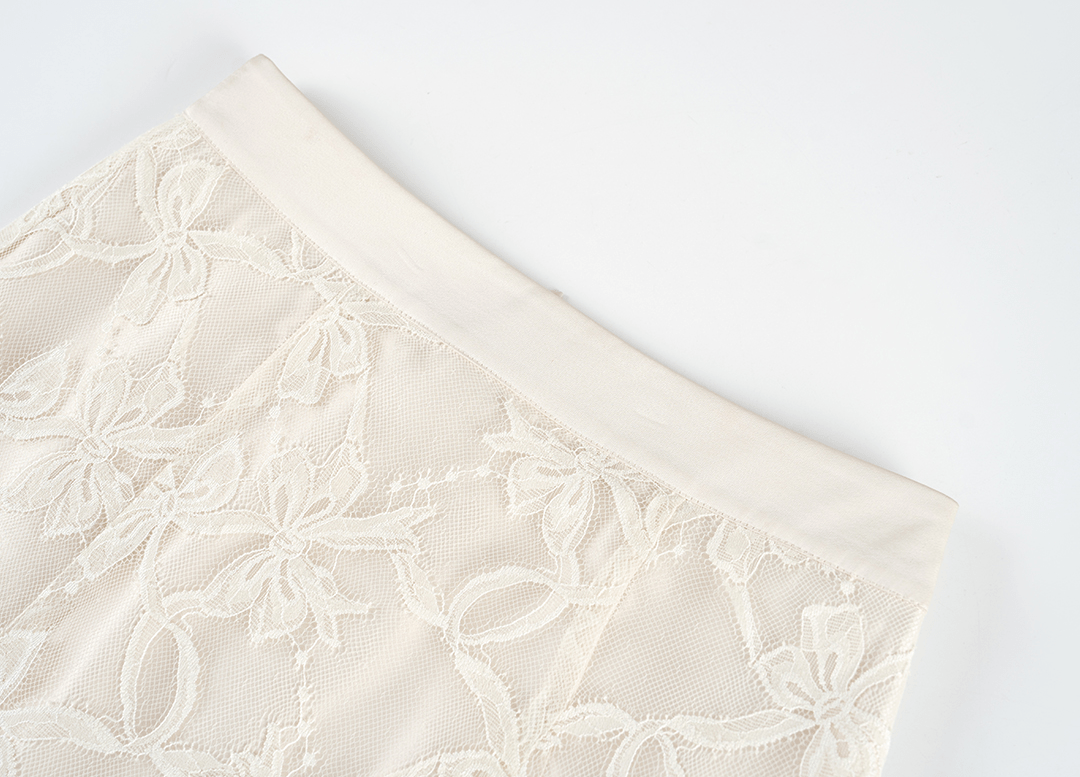 Embroidered Lace Panel Tee & Sheer Maxi Skirt Set - COPPING THREADS - LulusMiracle