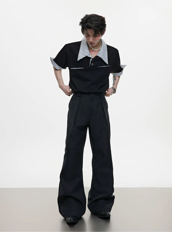 Embroidered Micro-Flare Tailored Pants - COPPING THREADS - Argue Culture