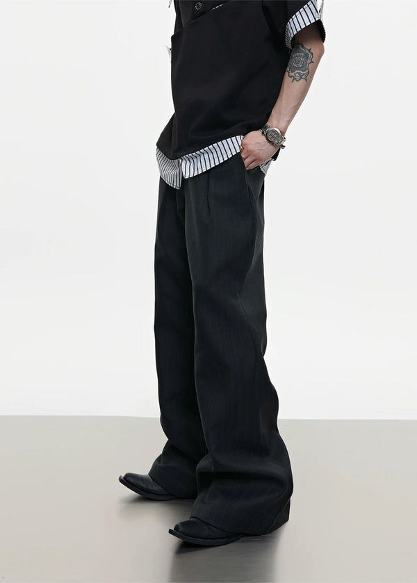 Embroidered Micro-Flare Tailored Pants - COPPING THREADS - Argue Culture