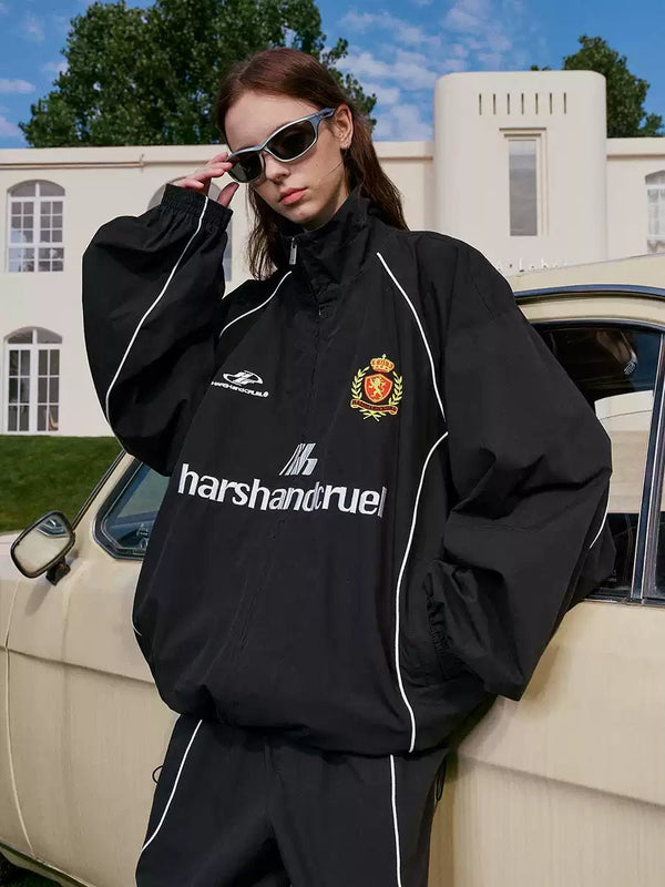 Embroidered Patchwork Football Club Training Jacket - COPPING THREADS - Harsh and Cruel