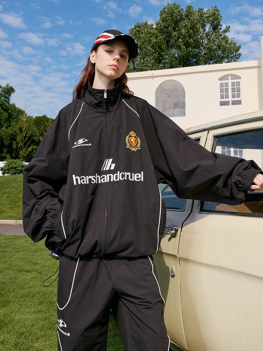 Embroidered Patchwork Football Club Training Jacket - COPPING THREADS - Harsh and Cruel