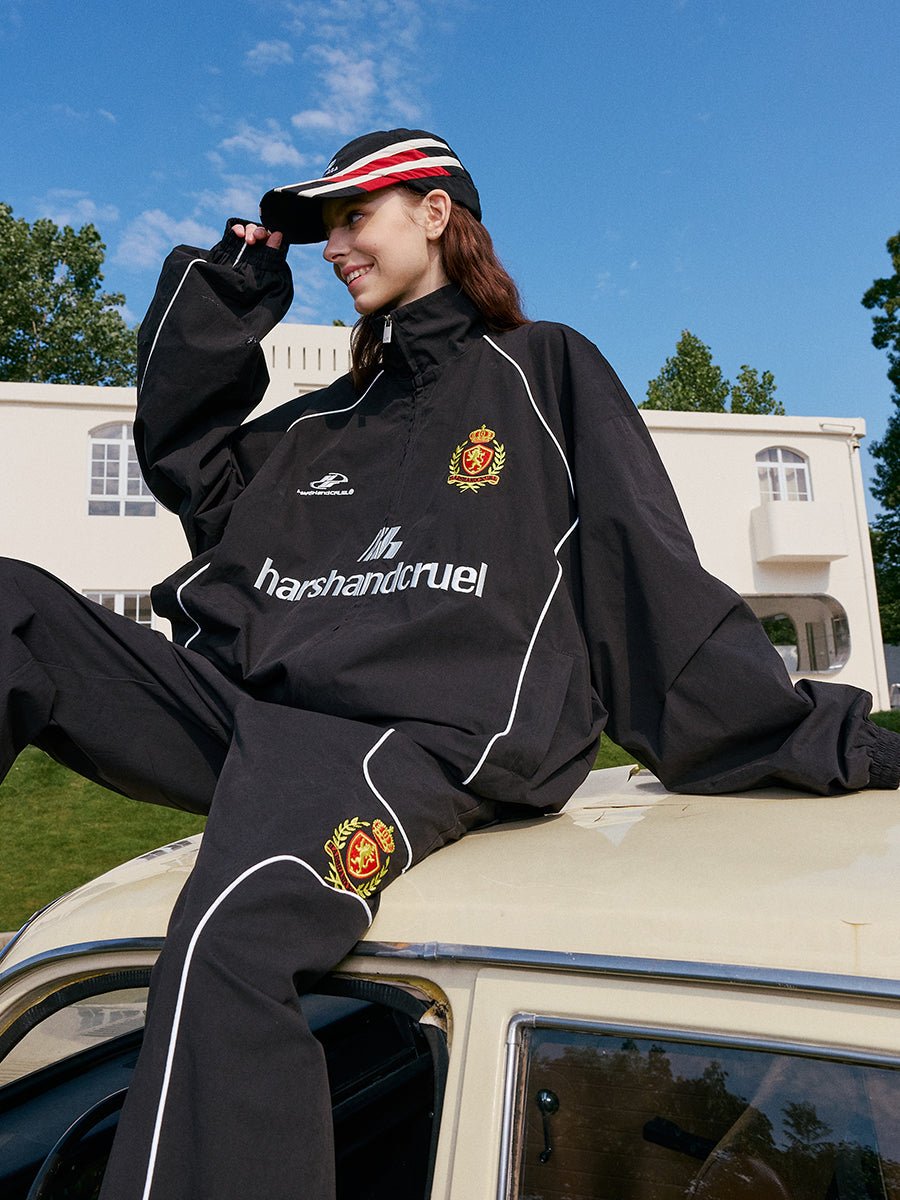 Embroidered Patchwork Football Club Training Jacket - COPPING THREADS - Harsh and Cruel