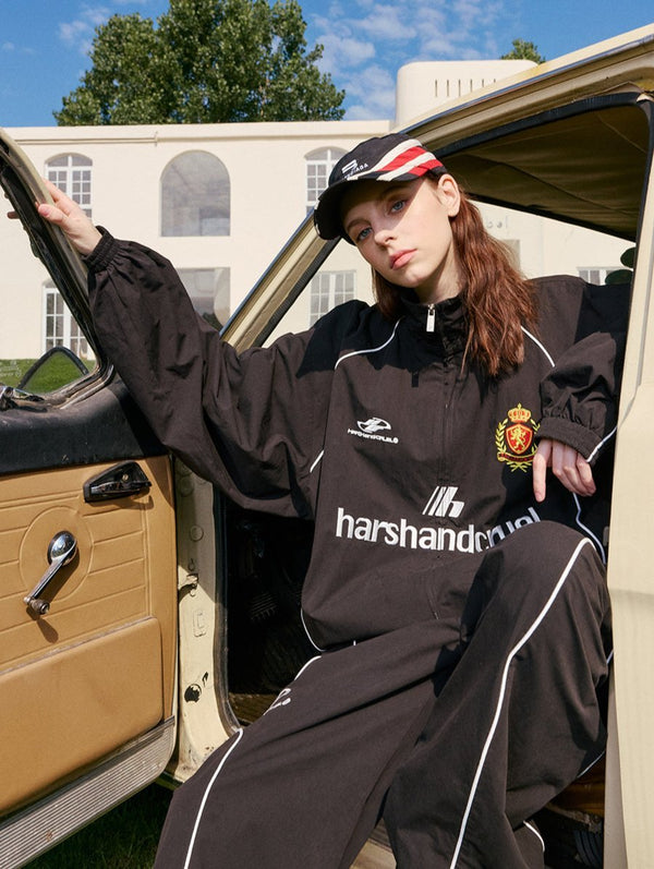 Embroidered Patchwork Football Club Training Jacket - COPPING THREADS - Harsh and Cruel