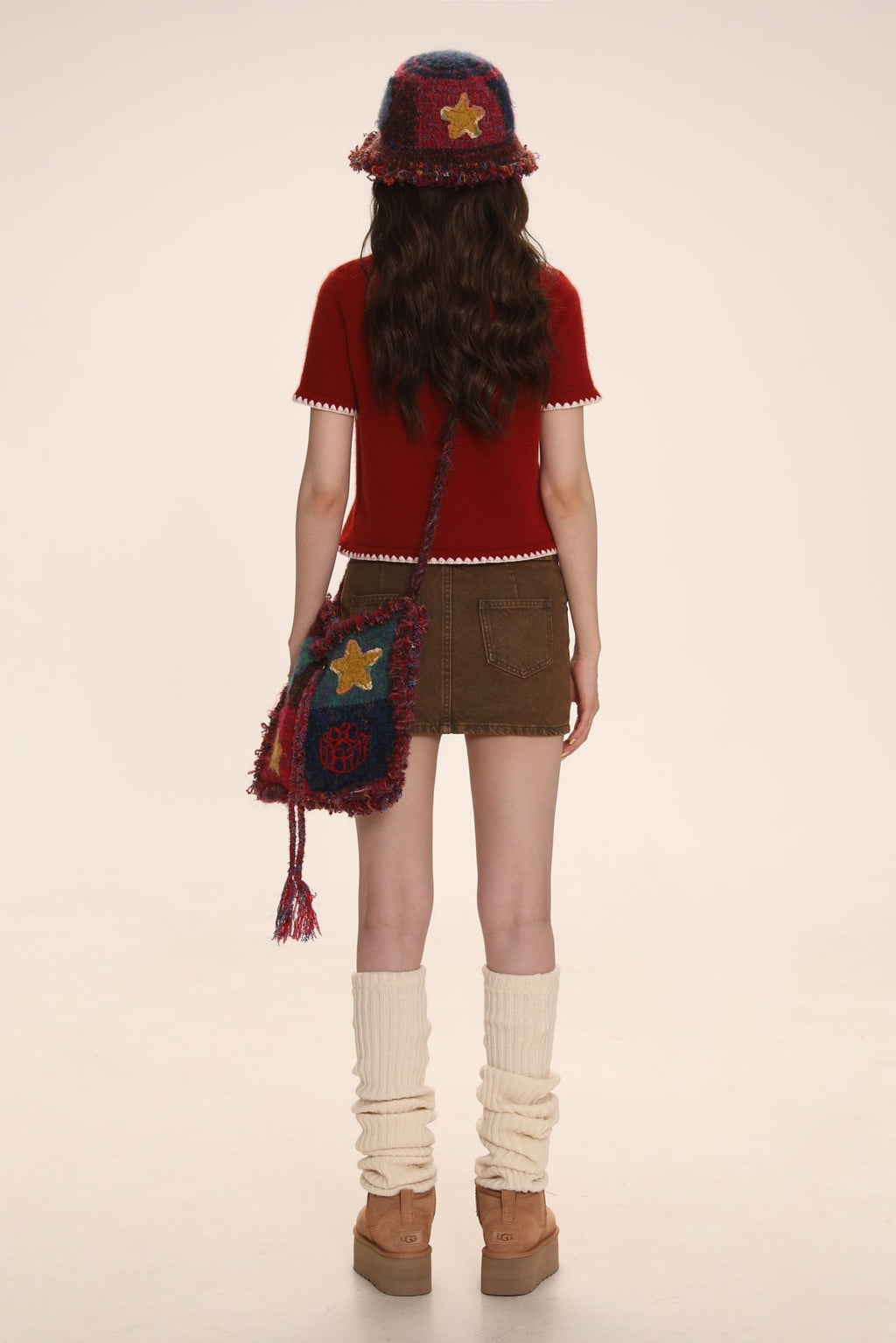 Embroidered Rabbit Logo Short Sleeve Knit Cardigan - COPPING THREADS - MOROMORO