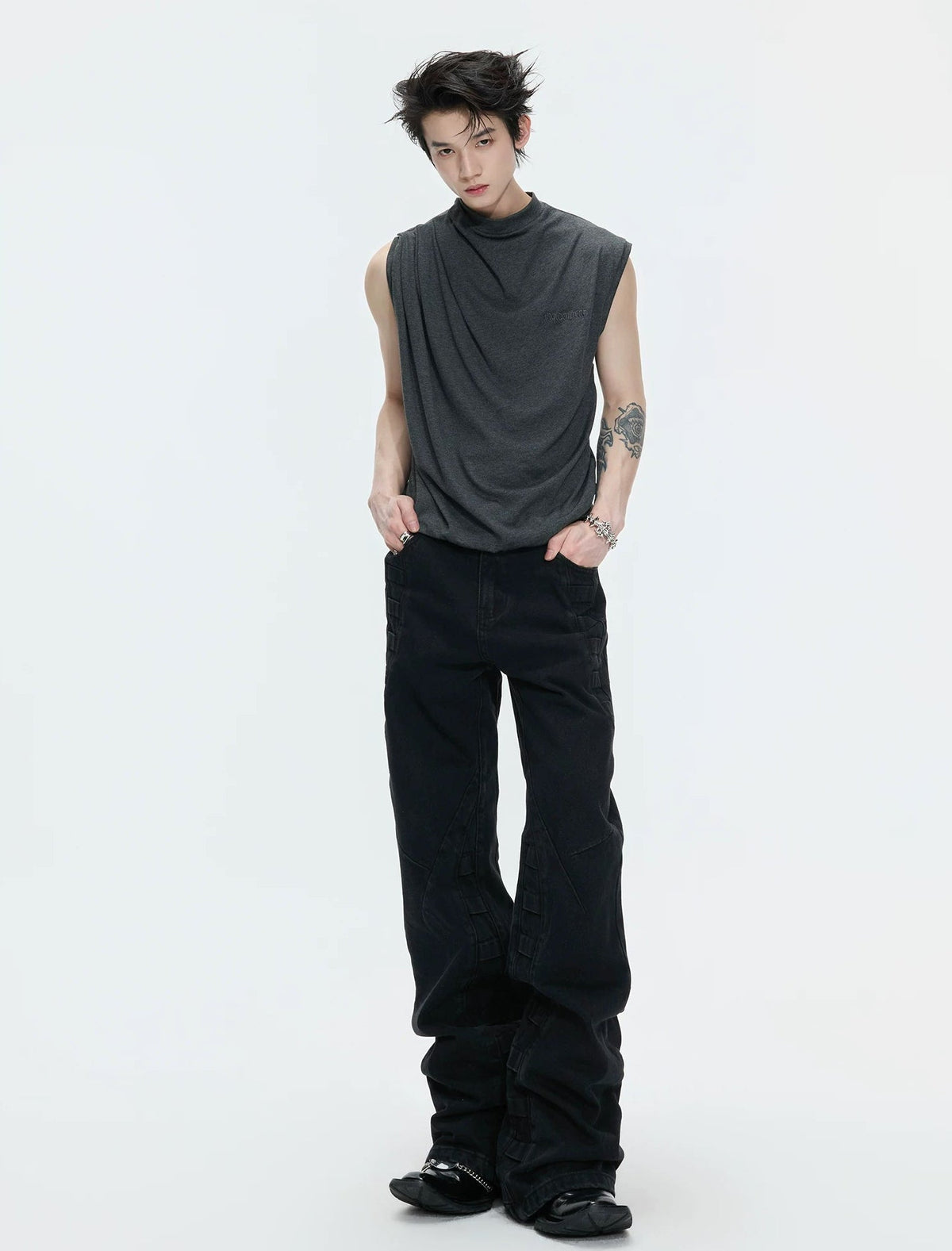 Embroidered Relaxed Tank Top - COPPING THREADS - Argue Culture