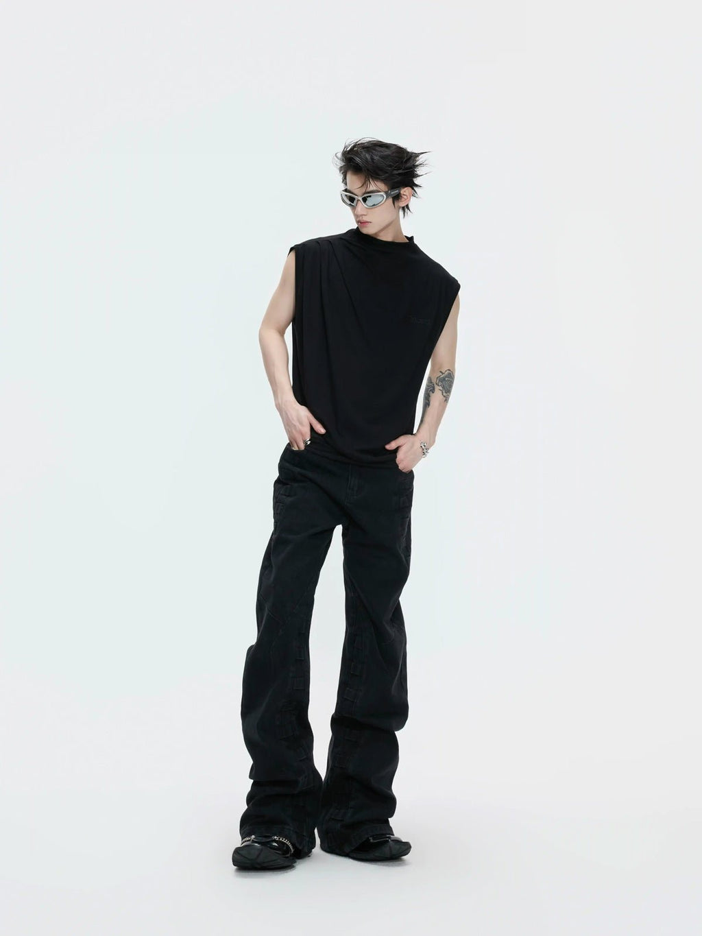 Embroidered Relaxed Tank Top - COPPING THREADS - Argue Culture