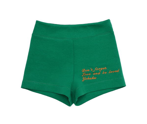 Embroidered Ribbed Hot Shorts - COPPING THREADS - Yokuku