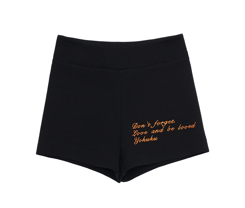 Embroidered Ribbed Hot Shorts - COPPING THREADS - Yokuku