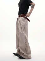 Embroidered Side Panel Wide - Leg Trousers - COPPING THREADS - ArguE CulturE