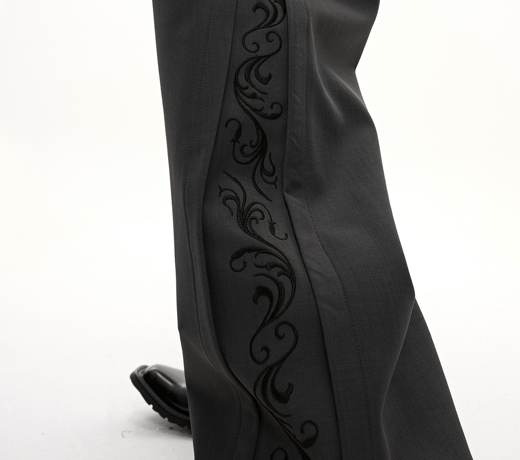 Embroidered Side Panel Wide - Leg Trousers - COPPING THREADS - ArguE CulturE
