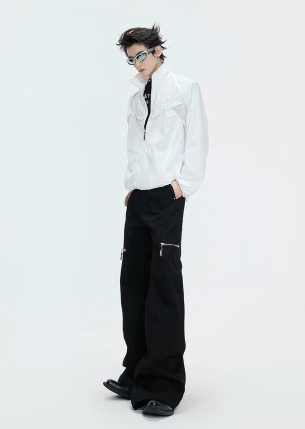 Embroidered Stand-Collar Lightweight Jacket - COPPING THREADS - Argue Culture