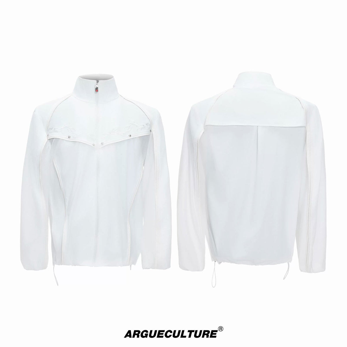 Embroidered Stand-Collar Lightweight Jacket - COPPING THREADS - Argue Culture