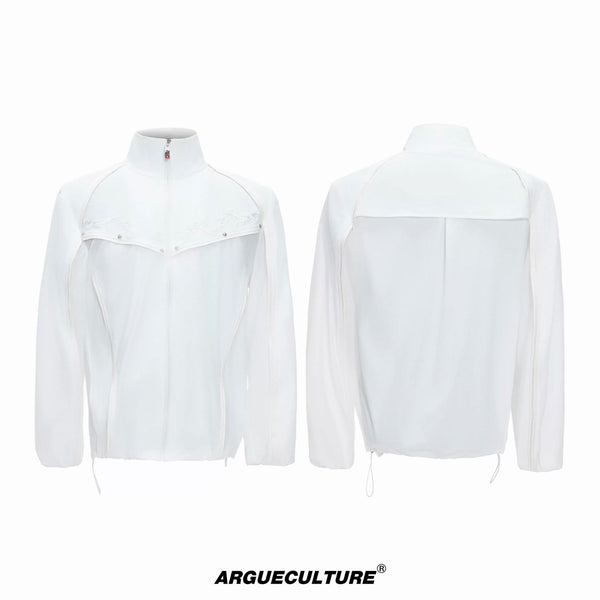 Embroidered Stand-Collar Lightweight Jacket - COPPING THREADS - Argue Culture