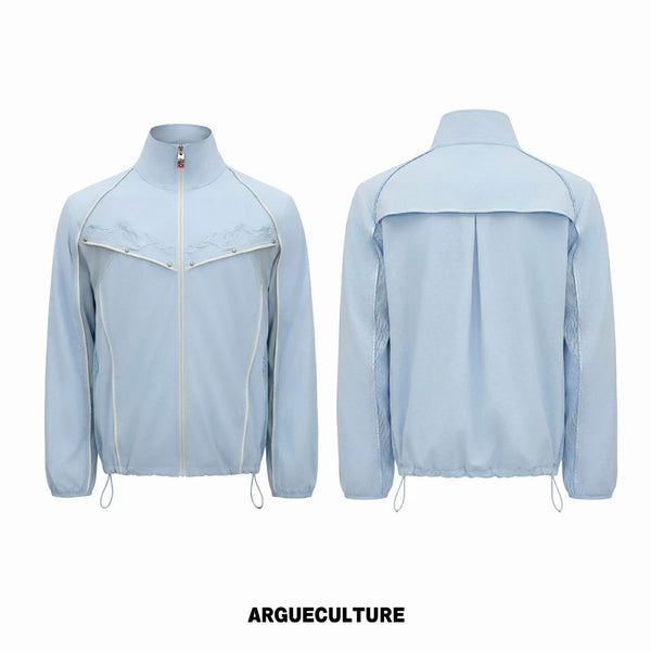 Embroidered Stand-Collar Lightweight Jacket - COPPING THREADS - Argue Culture