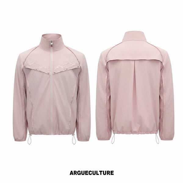 Embroidered Stand-Collar Lightweight Jacket - COPPING THREADS - Argue Culture