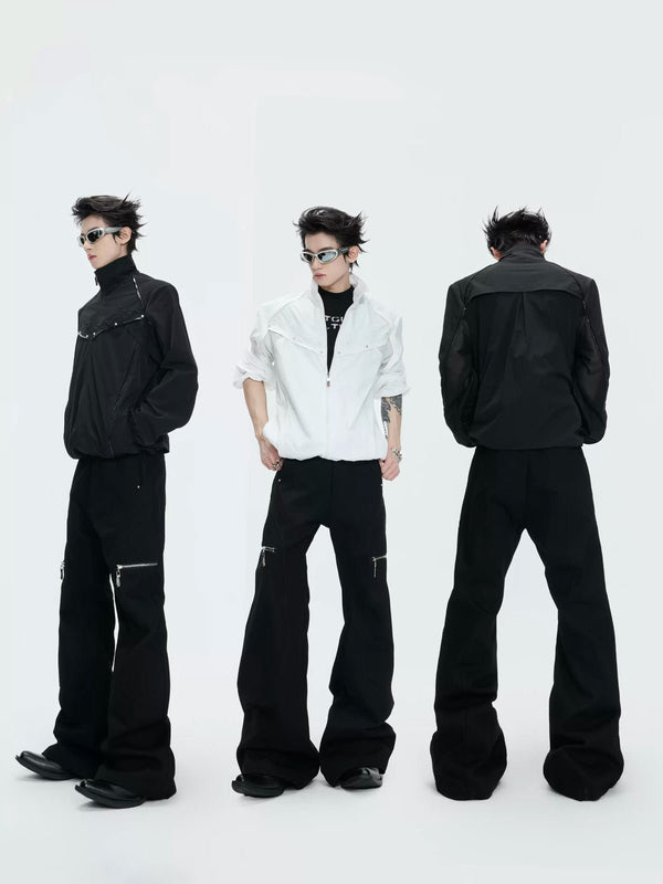Embroidered Stand-Collar Lightweight Jacket - COPPING THREADS - Argue Culture