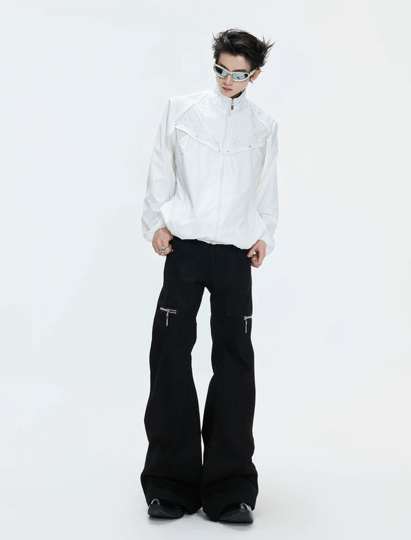 Embroidered Stand-Collar Lightweight Jacket - COPPING THREADS - Argue Culture