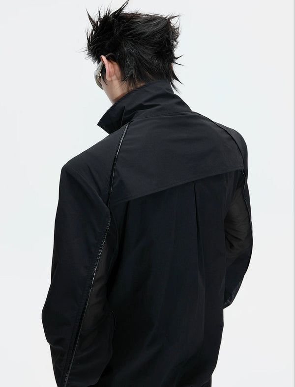 Embroidered Stand-Collar Lightweight Jacket - COPPING THREADS - Argue Culture