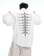 Embroidered Studded Spine Texture Shirt - COPPING THREADS - ArguE CulturE