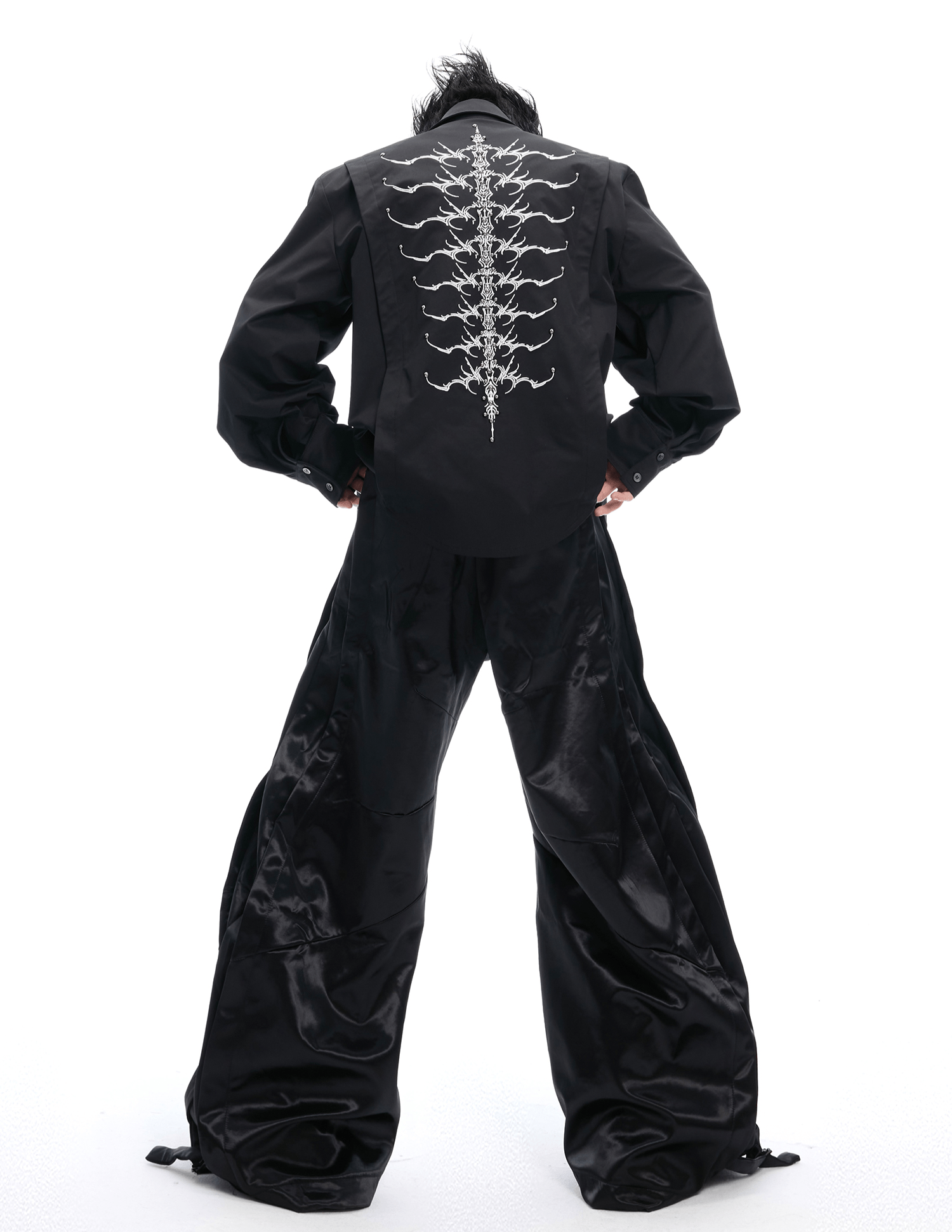 Embroidered Studded Spine Texture Shirt - COPPING THREADS - ArguE CulturE