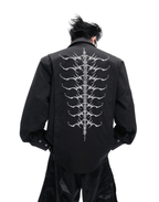 Embroidered Studded Spine Texture Shirt - COPPING THREADS - ArguE CulturE