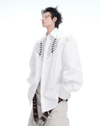 Embroidered Studded Spine Texture Shirt - COPPING THREADS - ArguE CulturE