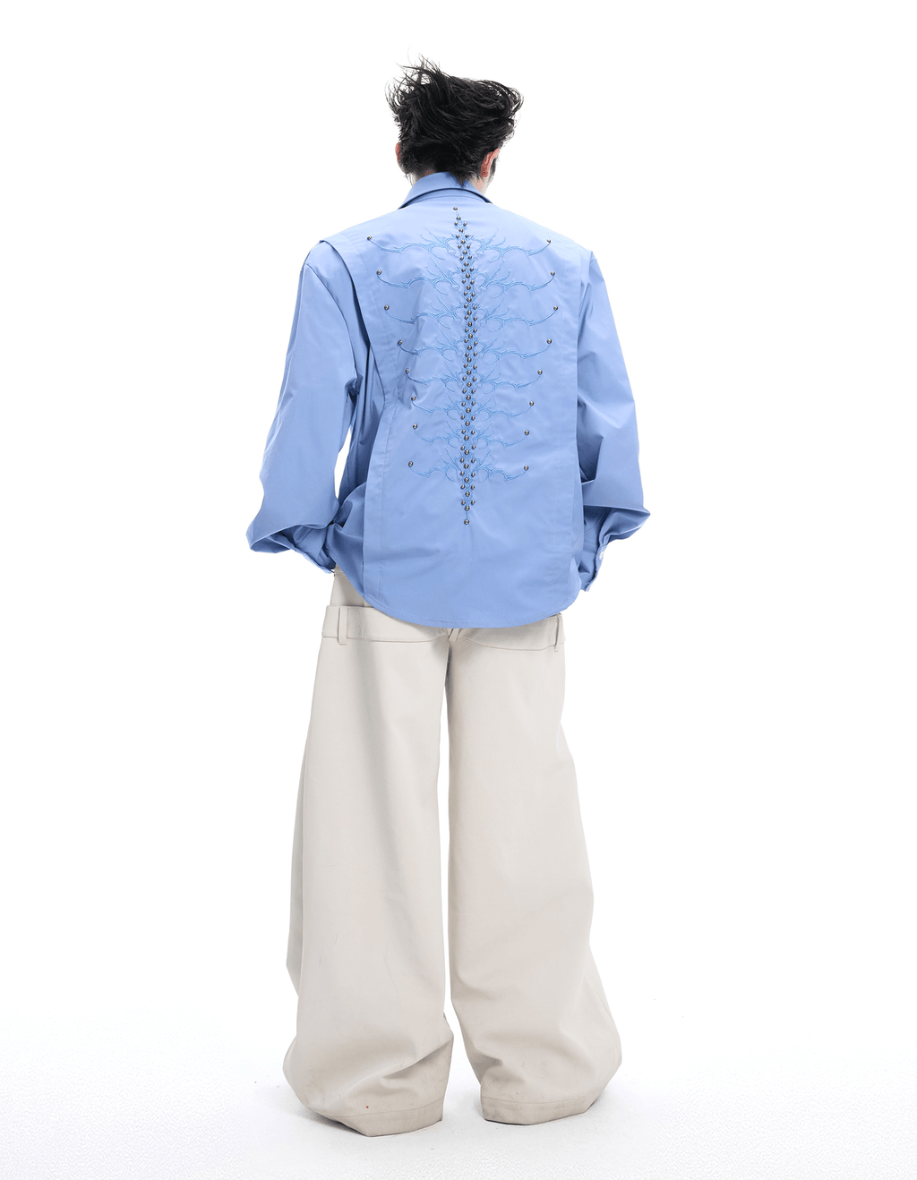 Embroidered Studded Spine Texture Shirt - COPPING THREADS - ArguE CulturE